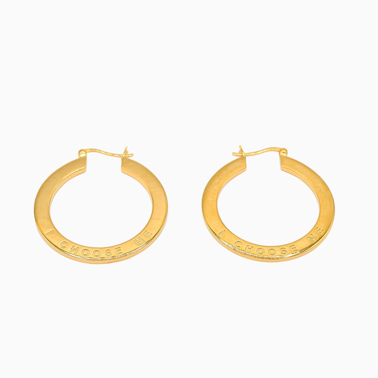 18k Gold Vermeil-I CHOOSE ME Hoop Earrings