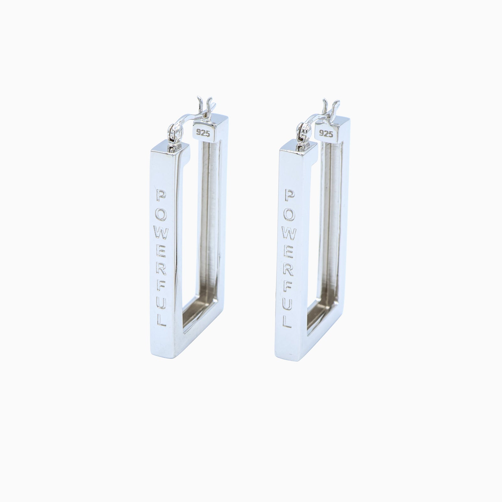 Sterling Silver (With Rhodium Protection)-POWERFUL Earrings