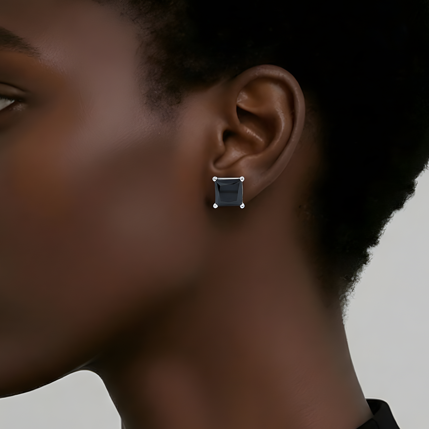 Sterling Silver (With Rhodium Protection)-THE PRINCESS Large Studs