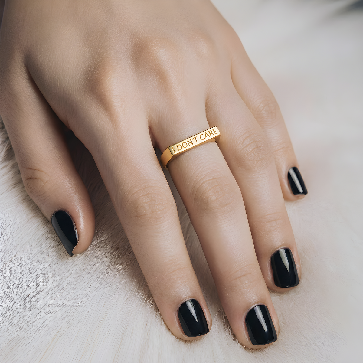 18k Gold Vermeil-I DON'T CARE Ring