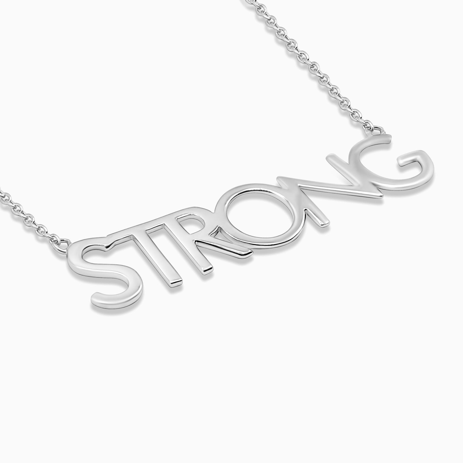 Sterling Silver (With Rhodium Protection)-STRONG Necklace