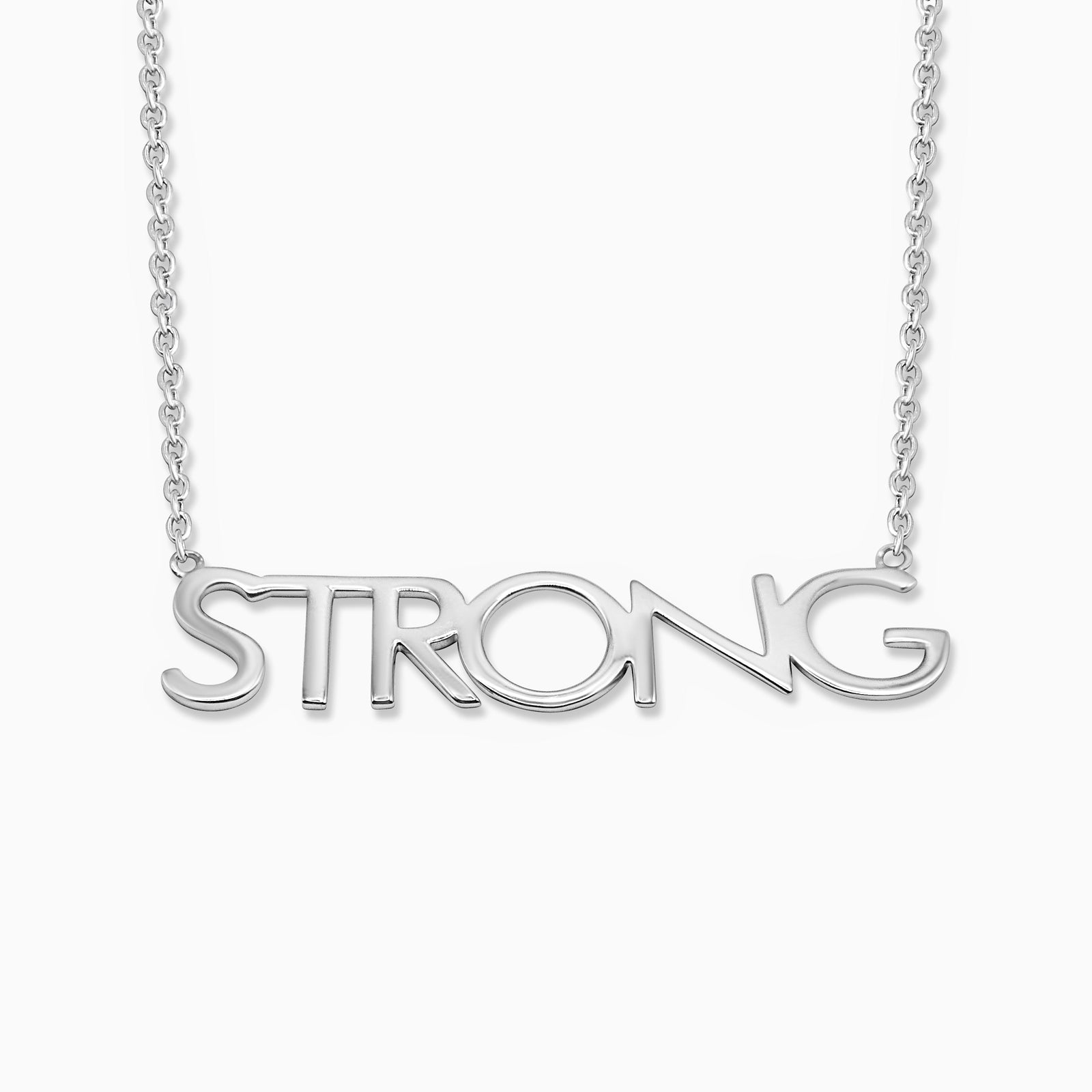 Sterling Silver (With Rhodium Protection)-STRONG Necklace