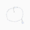 Sterling Silver (With Rhodium Protection)-UNBREAKABLE Chain Link Bracelet with Mini Padlock