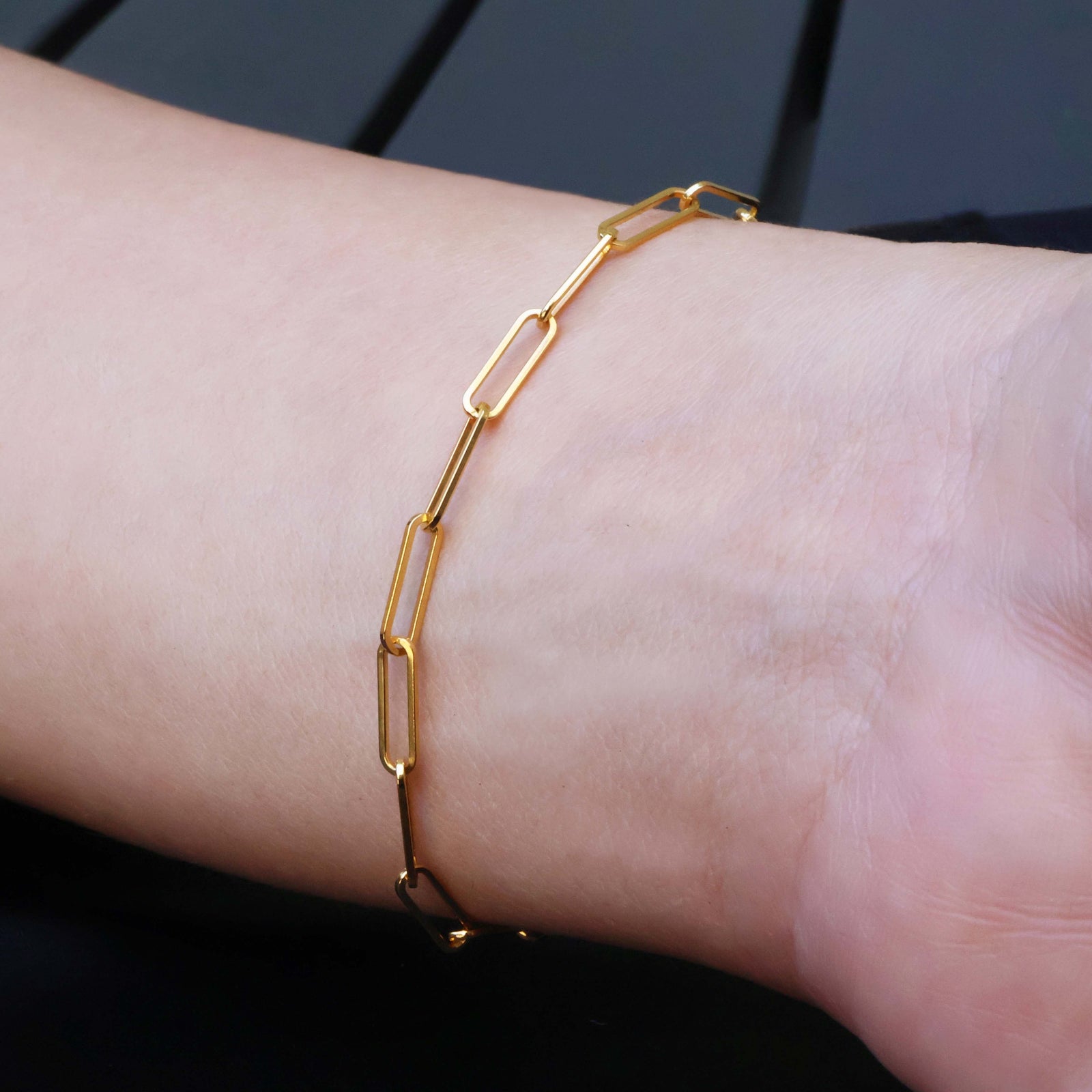 18k Gold Vermeil-UNBREAKABLE Chain Link Bracelet