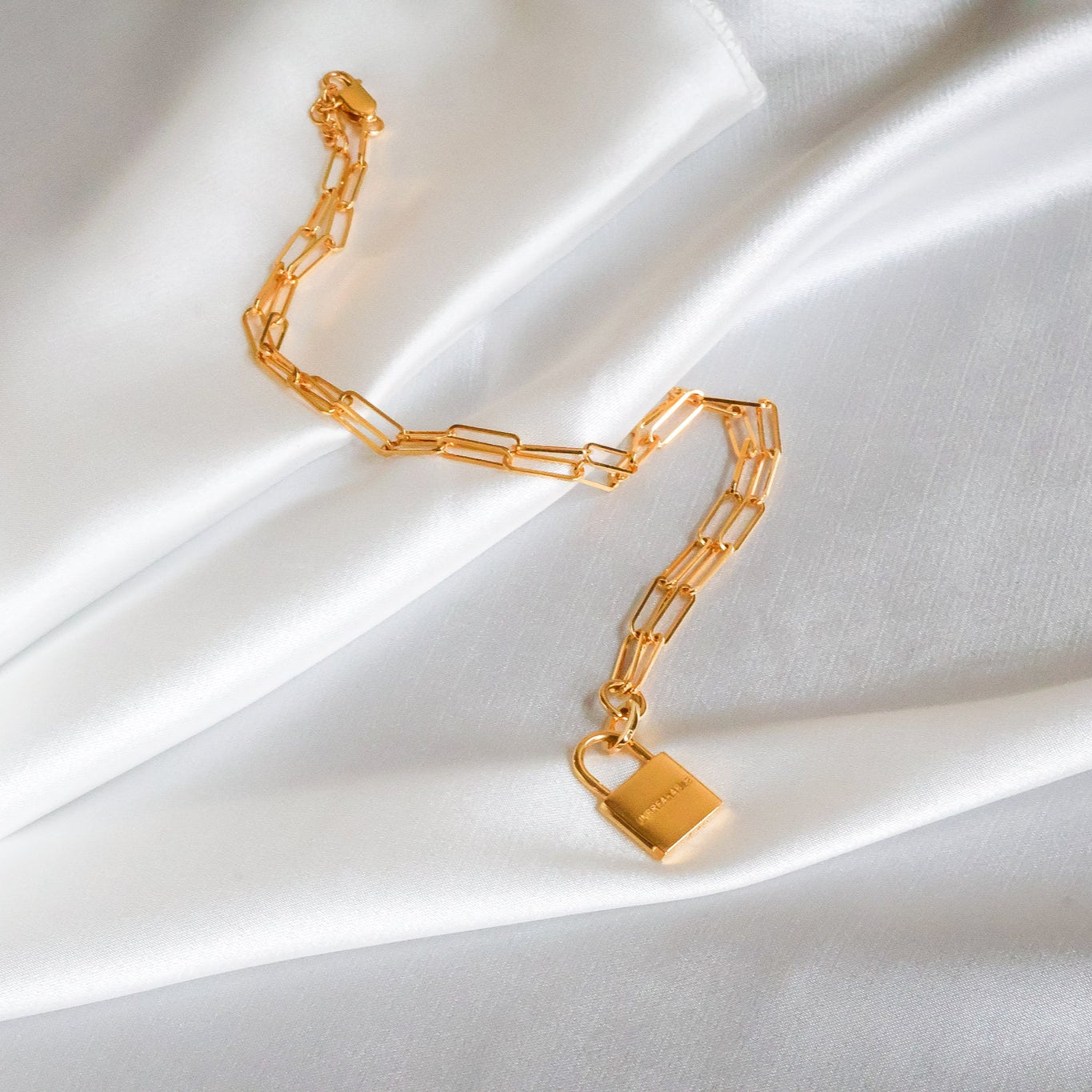 UNBREAKABLE Chain Link Necklace With Padlock-UNBREAKABLE Chain Link Necklace With Padlock