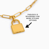 UNBREAKABLE Chain Link Necklace With Padlock
