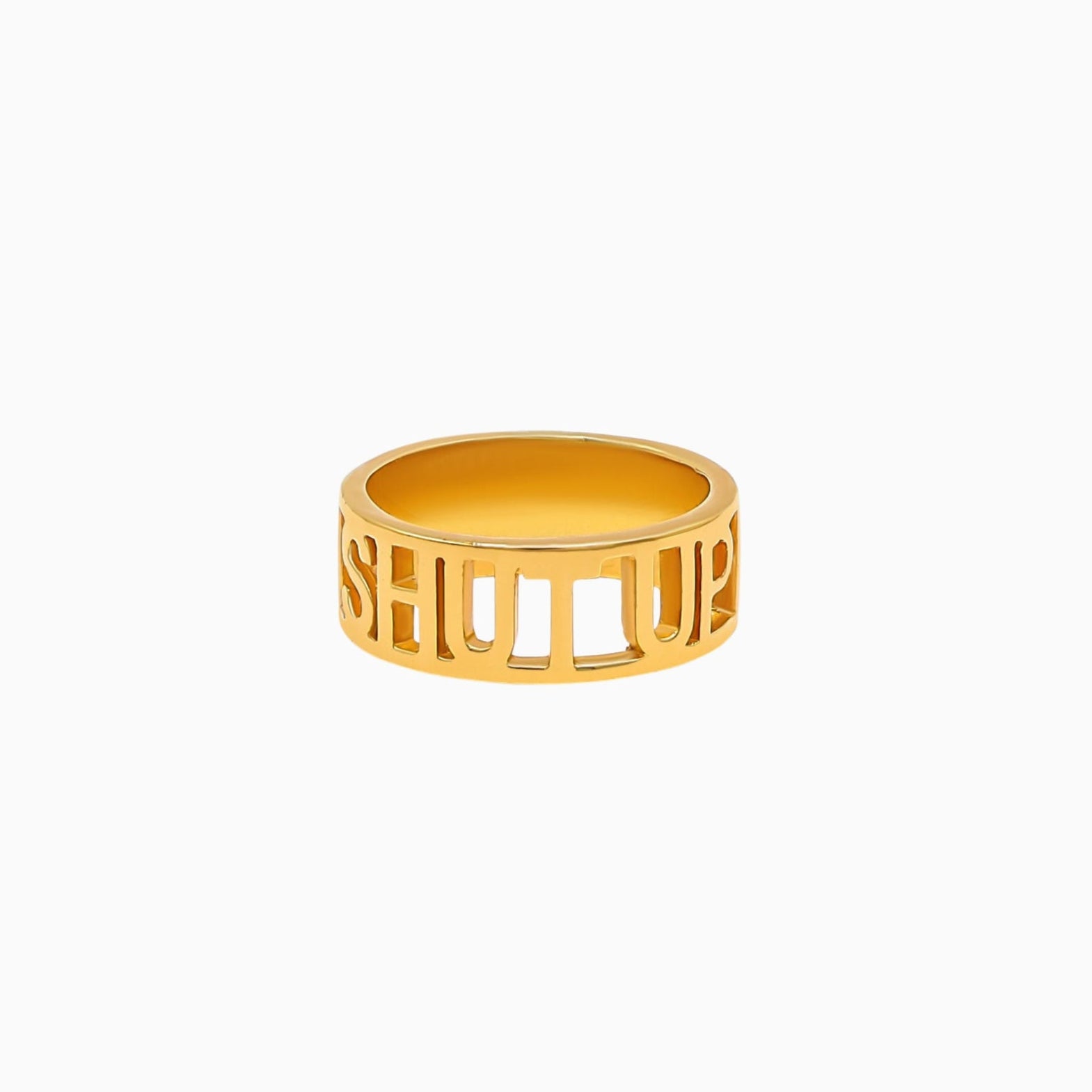 18k Gold Vermeil-SHUT UP Ring