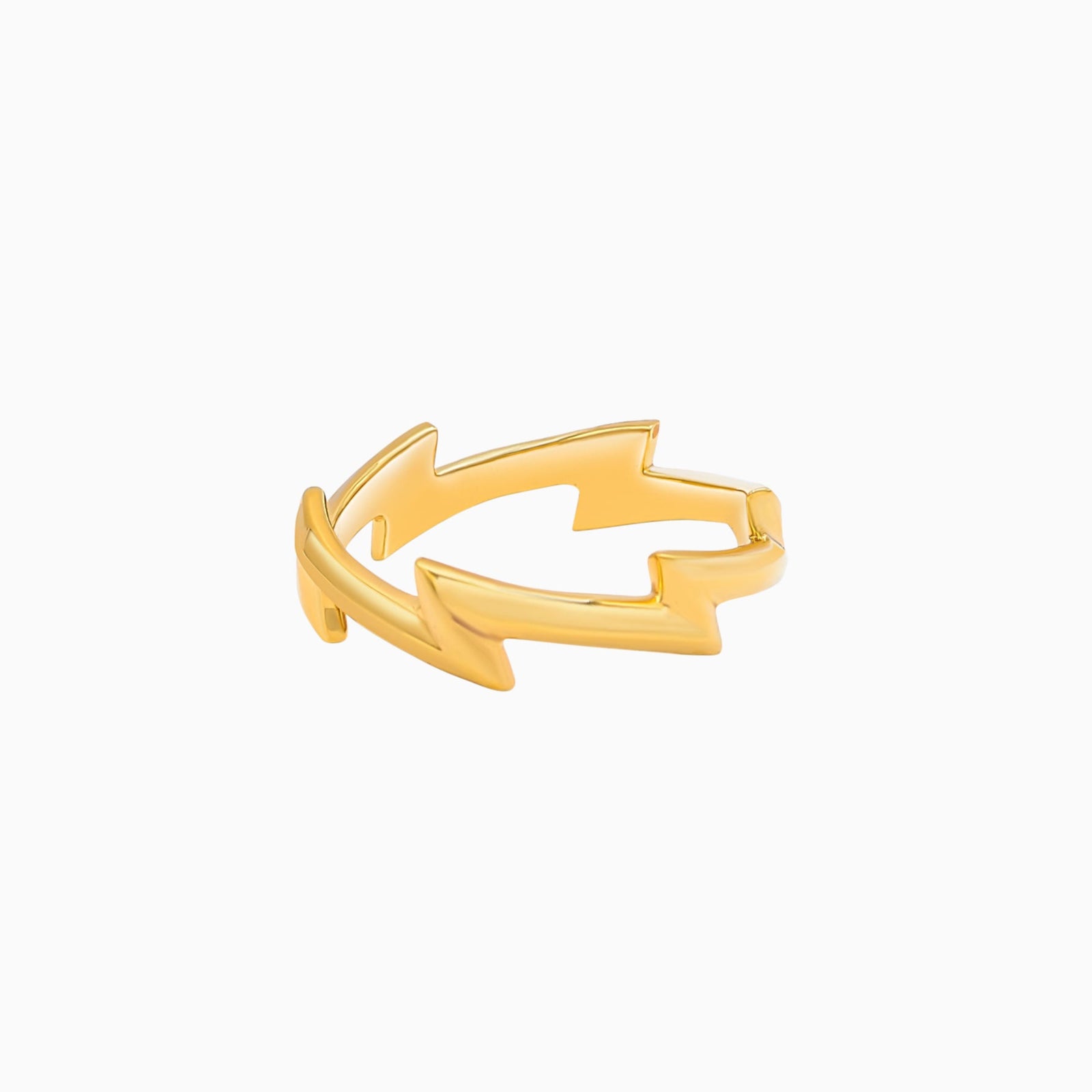 18k Gold Vermeil-STRIKING Lightning Bolt Ring