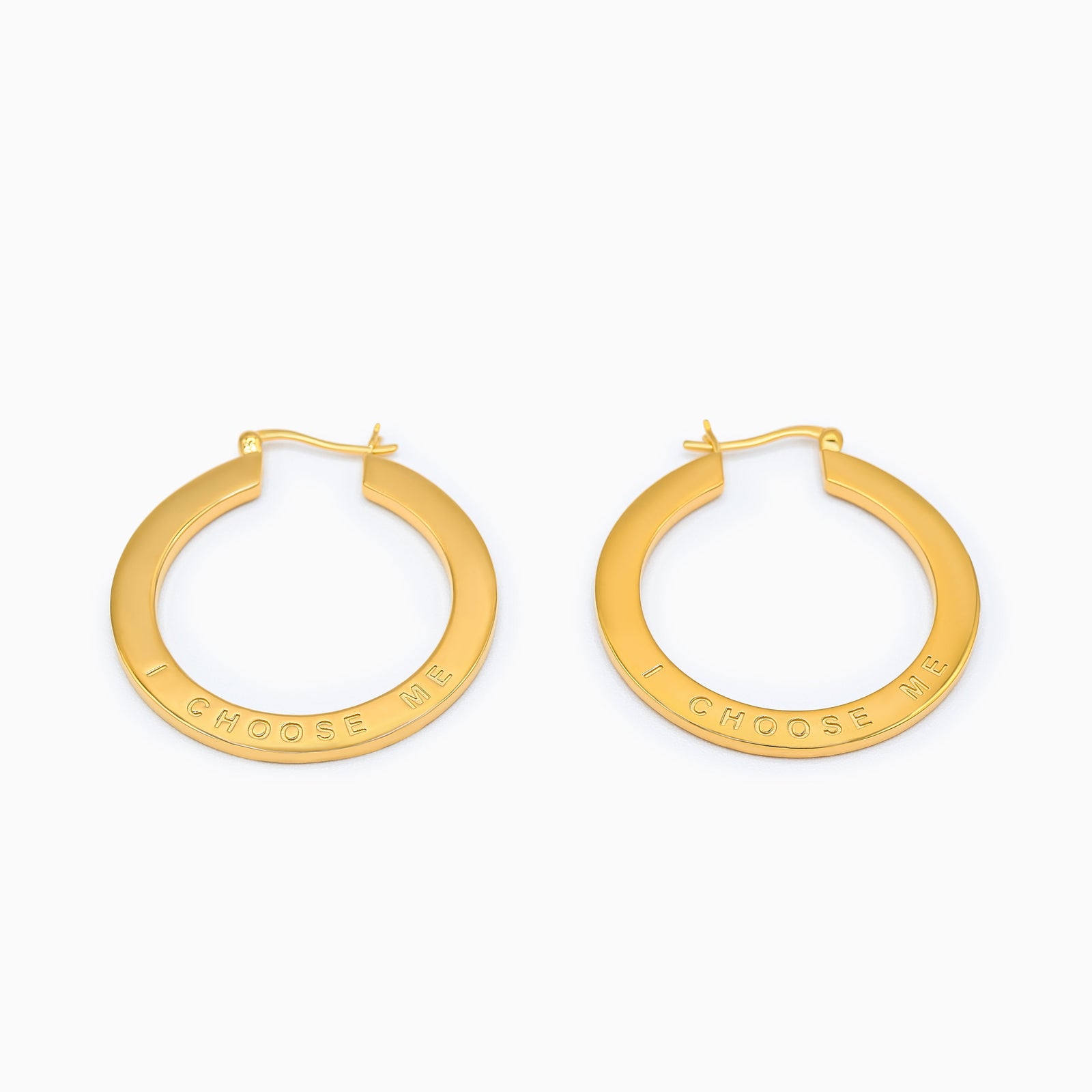 18k Gold Vermeil-I CHOOSE ME Hoop Earrings
