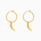 CLAWS OUT Hoop Earrings With Claw Charm