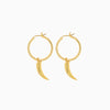 18k Gold Vermeil-CLAWS OUT Hoop Earrings With Claw Charm