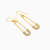 18k Gold Vermeil-SOLIDARITY Safety Pin Earrings