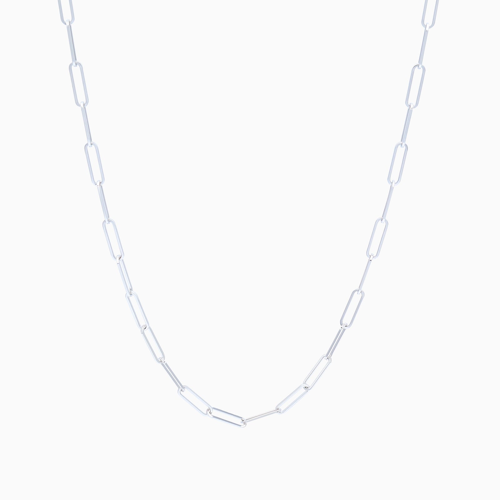 Sterling Silver (With Rhodium Protection)-UNBREAKABLE Chain Link Necklace