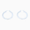 Sterling Silver (With Rhodium Protection)-I CHOOSE ME Hoop Earrings