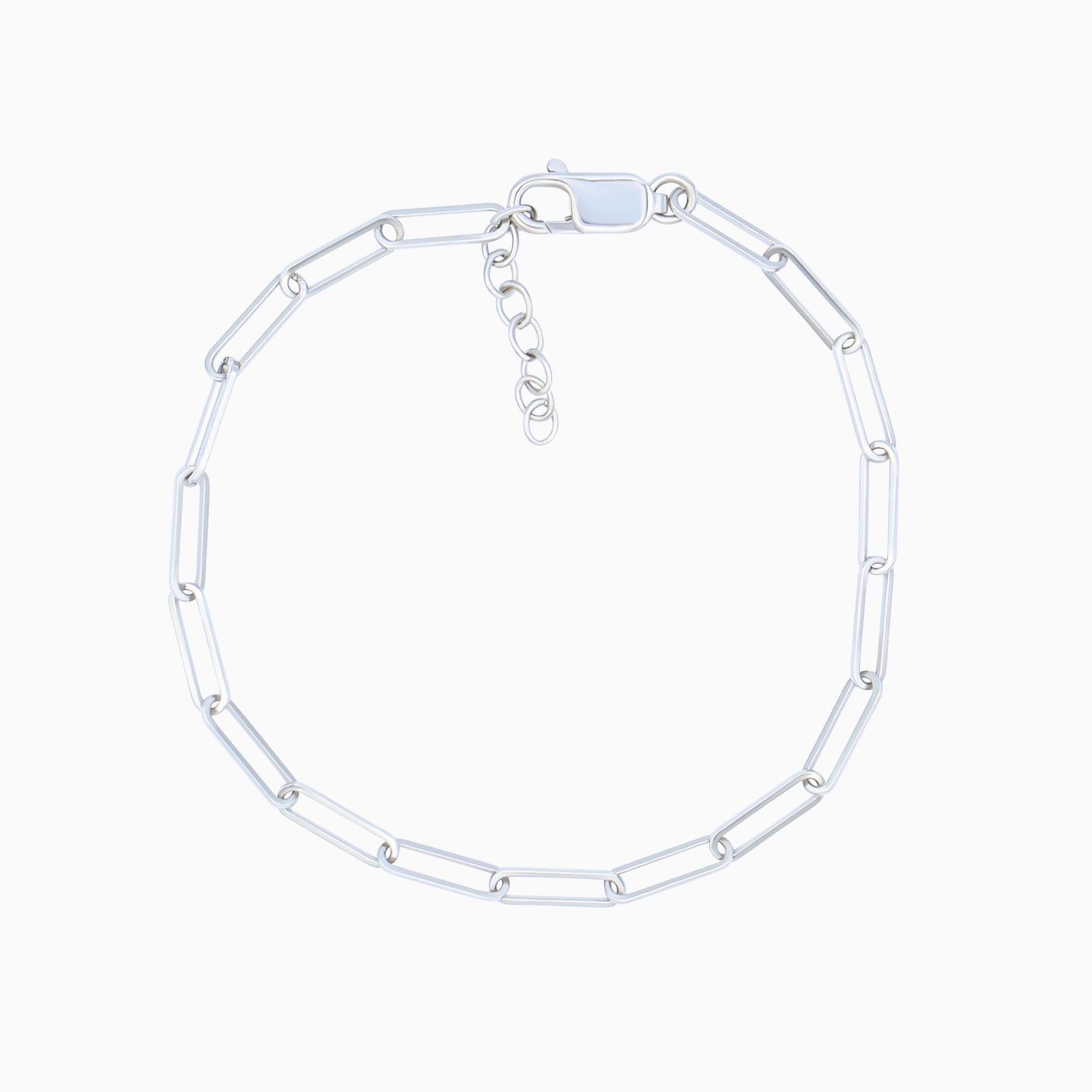 Sterling Silver (With Rhodium Protection)-UNBREAKABLE Chain Link Bracelet