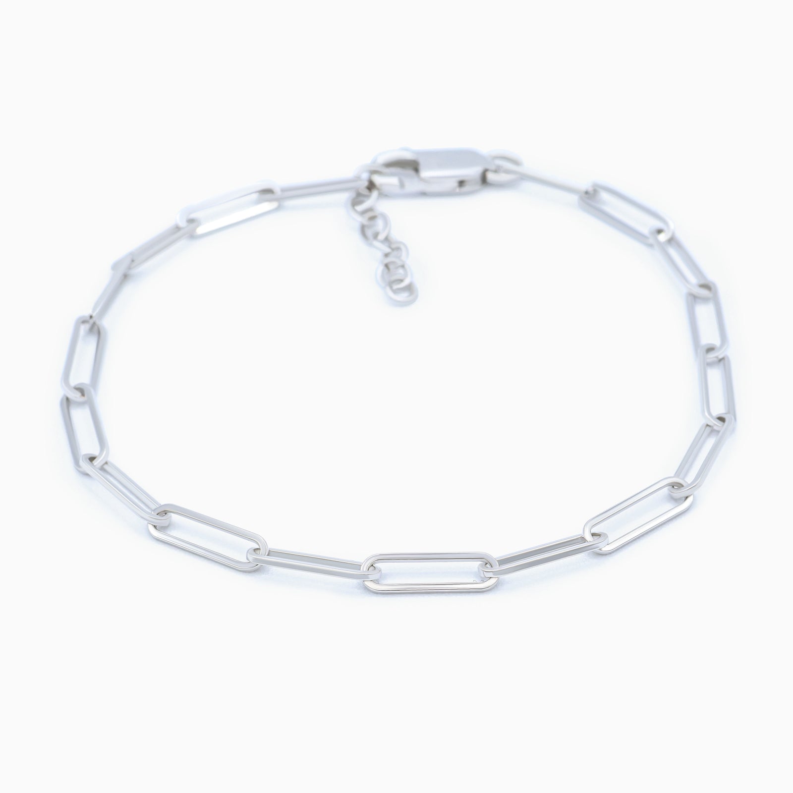 Sterling Silver (With Rhodium Protection)-UNBREAKABLE Chain Link Bracelet
