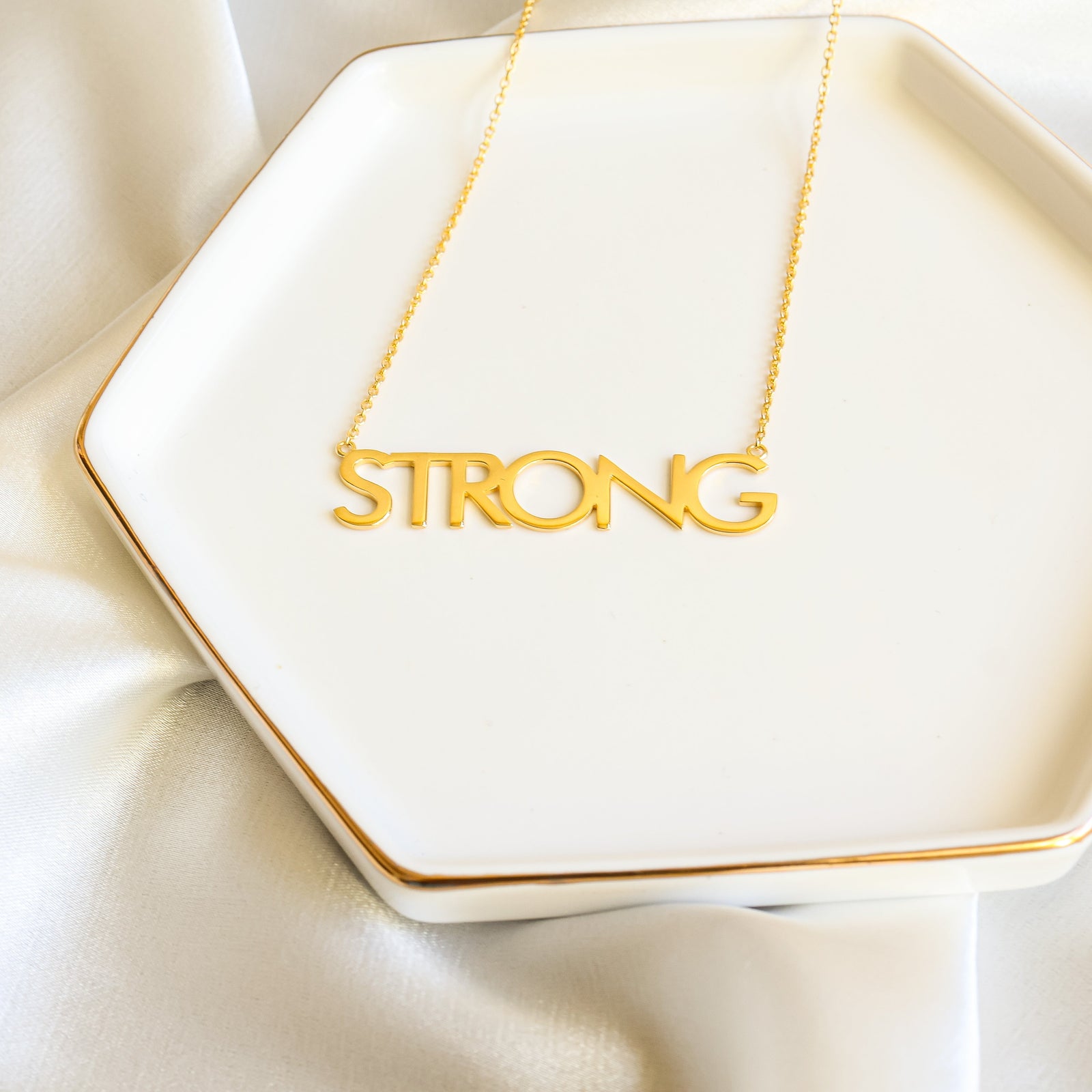 18k Gold Vermeil-STRONG Necklace