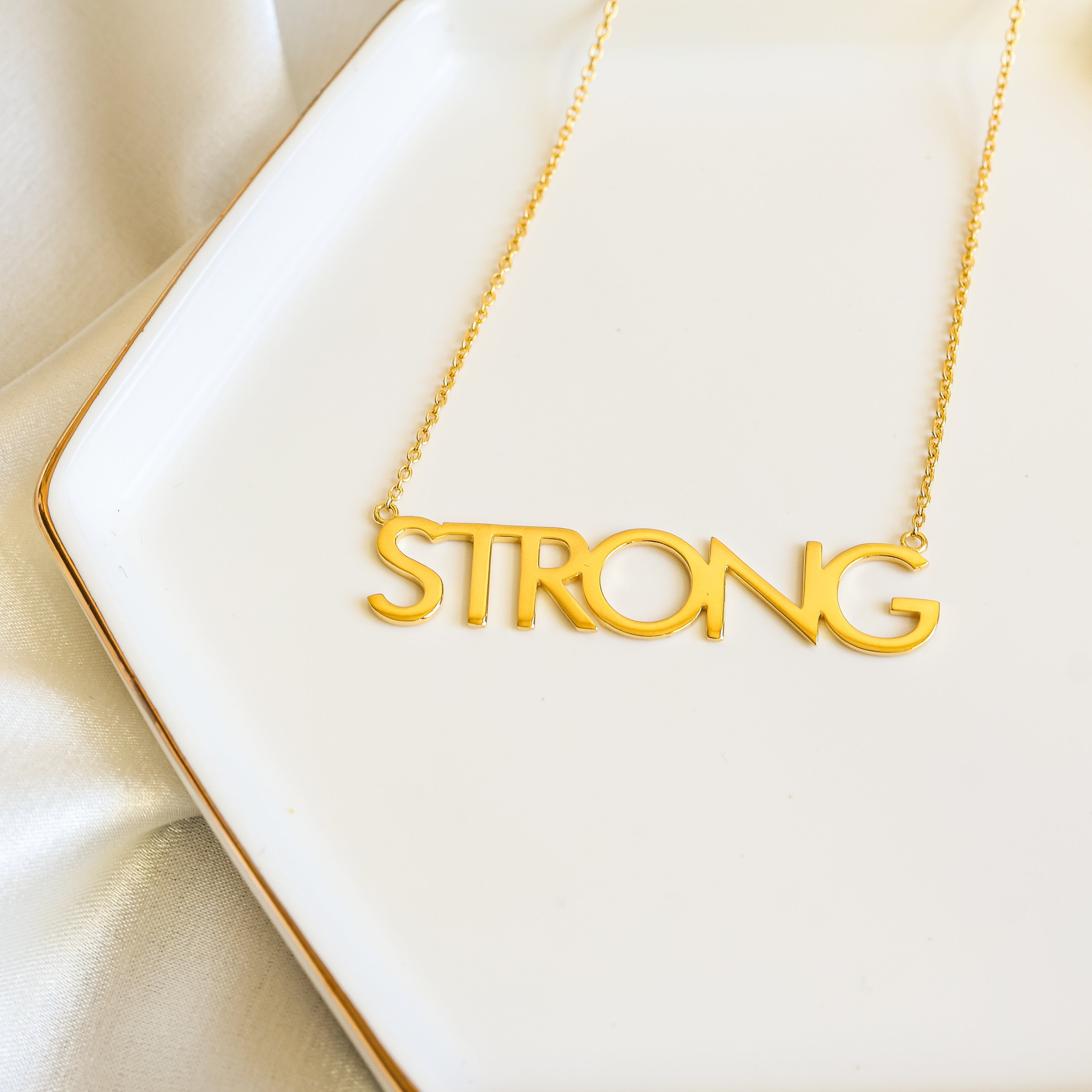 18k Gold Vermeil-STRONG Necklace