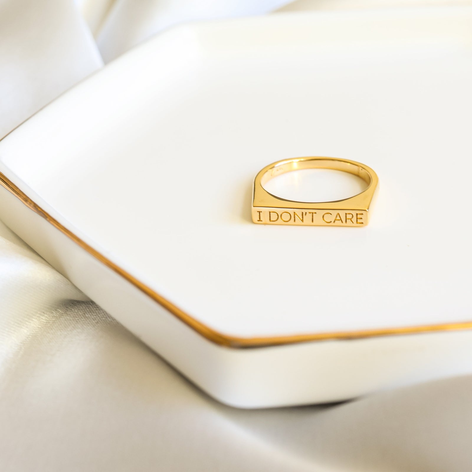 18k Gold Vermeil-I DON'T CARE Ring