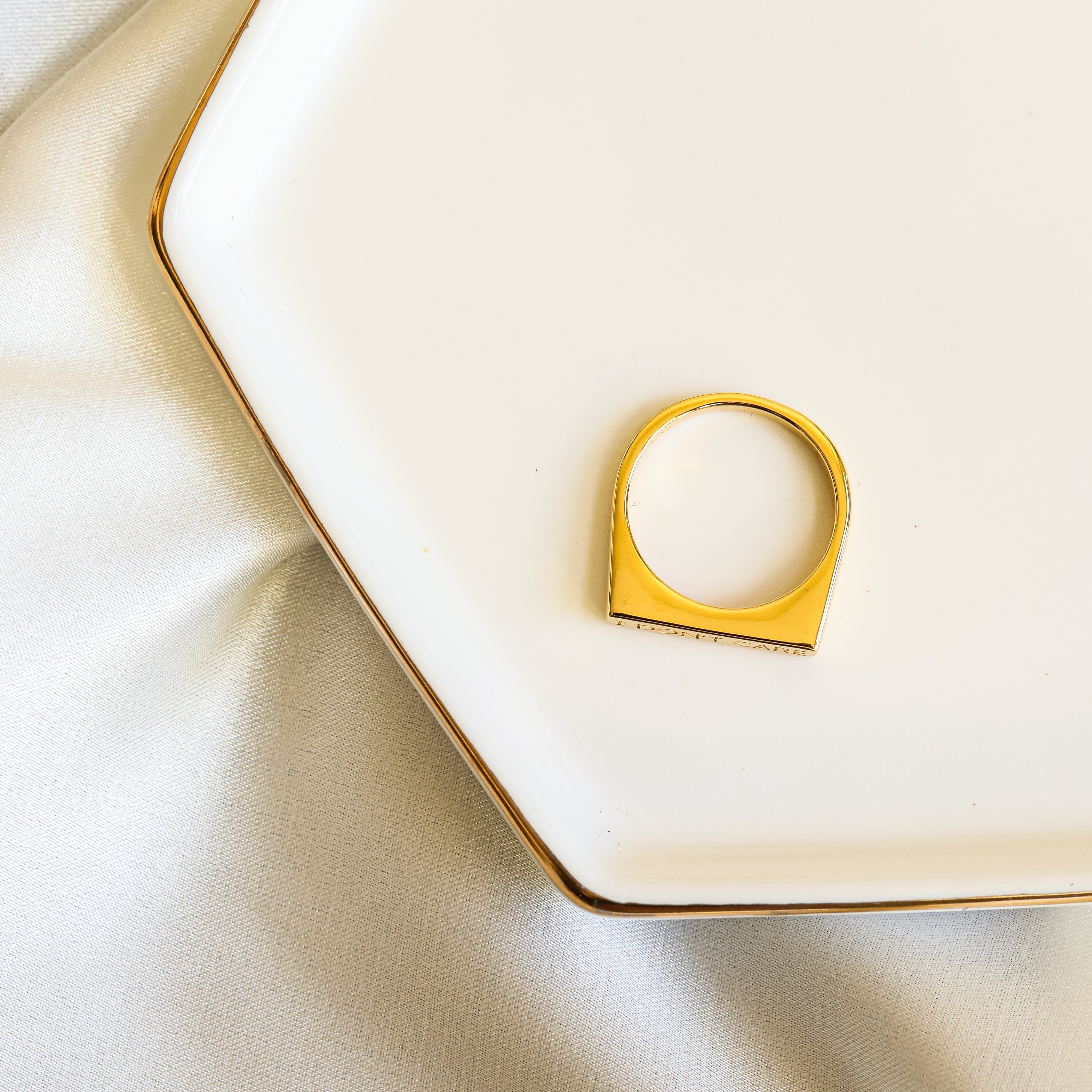 18k Gold Vermeil-I DON'T CARE Ring