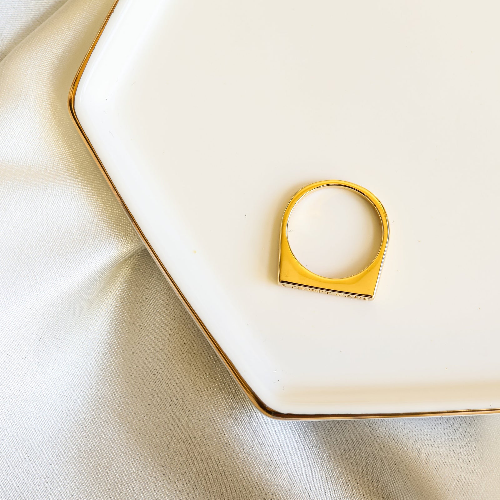 18k Gold Vermeil-I DON'T CARE Ring