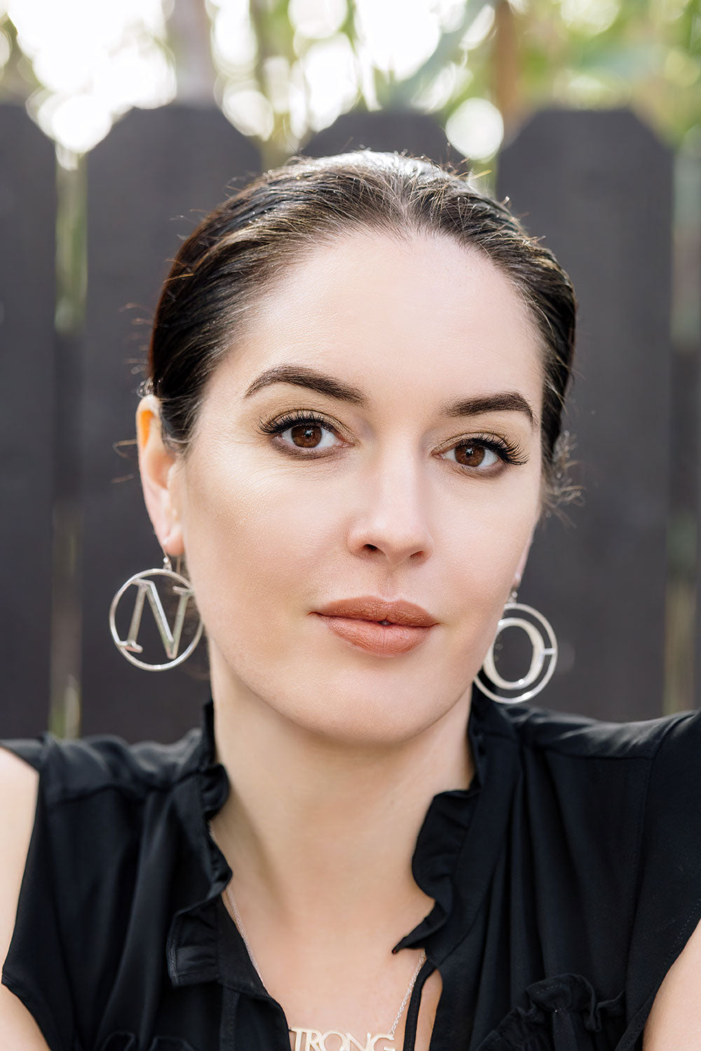 Sterling Silver (With Rhodium Protection)-N.O. Hoop Earrings