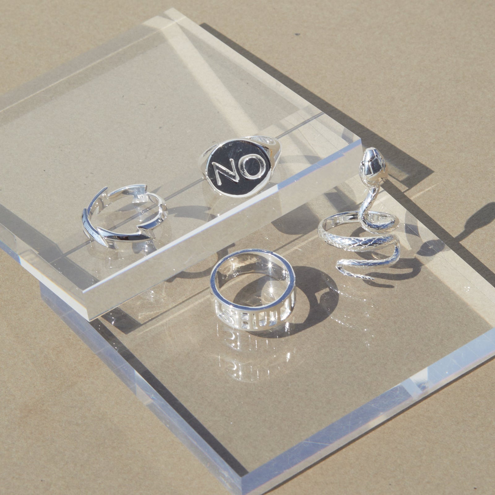 Sterling Silver (With Rhodium Protection)-NO Ring