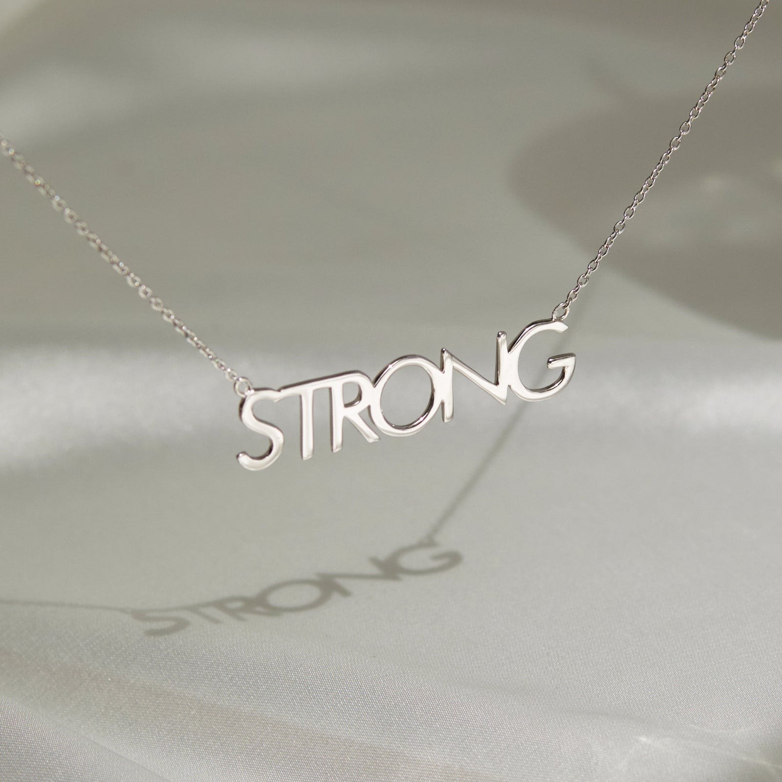 Sterling Silver (With Rhodium Protection)-STRONG Necklace