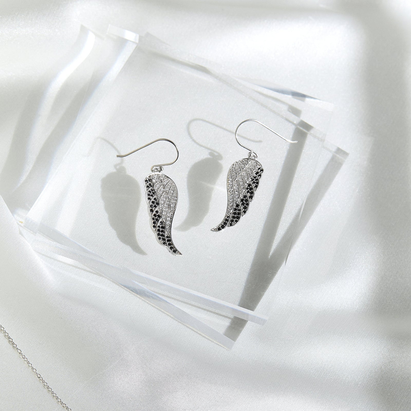 Sterling Silver (With Rhodium Protection)-UNSTOPPABLE Angel Wing Earrings
