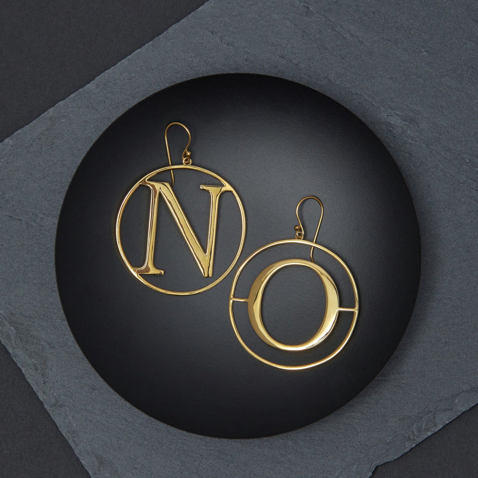 18k Gold Vermeil-N.O. Hoop Earrings