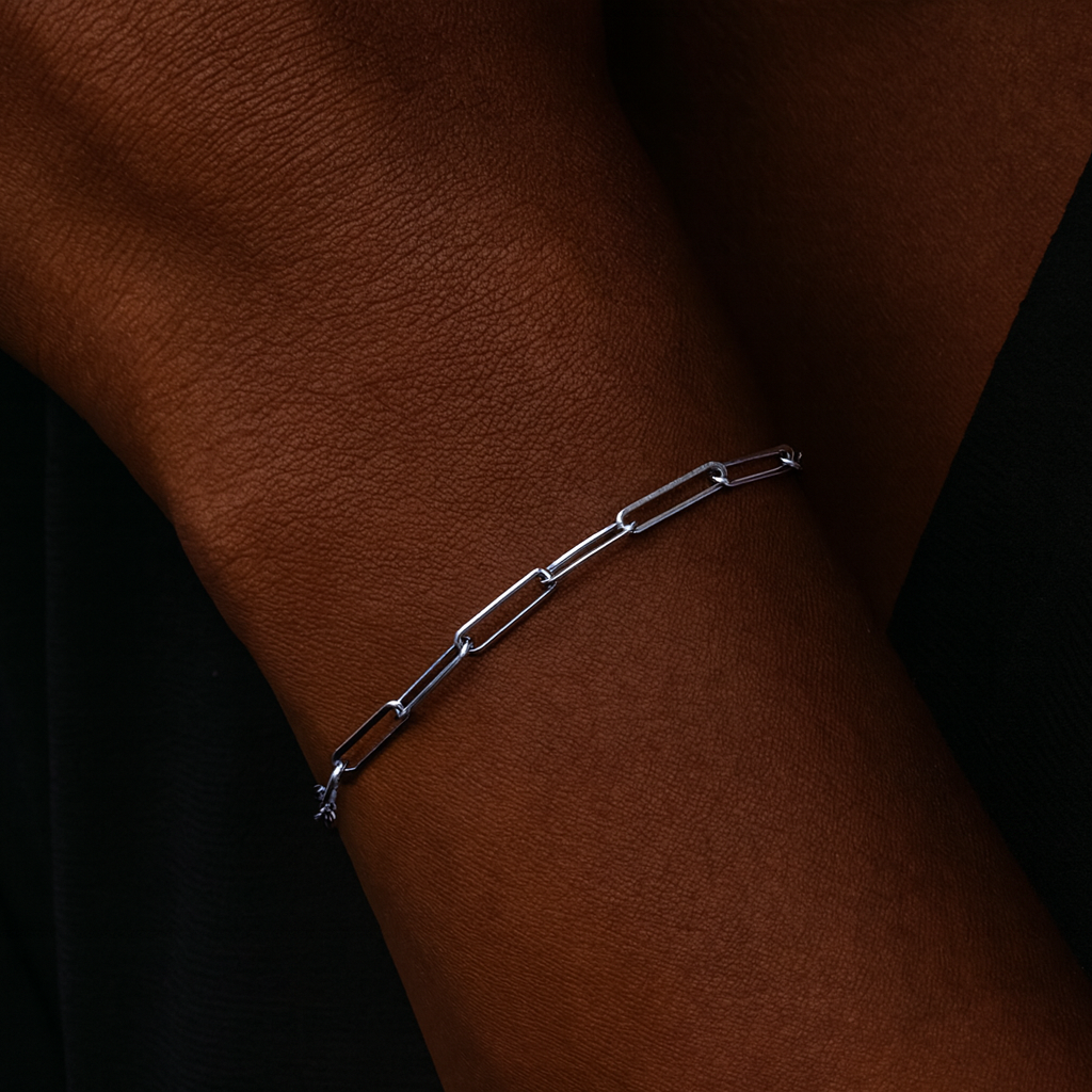 Sterling Silver (With Rhodium Protection)-UNBREAKABLE Chain Link Bracelet