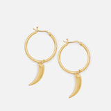 CLAWS OUT Hoop Earrings With Claw Charm