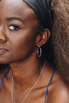 Sterling Silver (With Rhodium Protection)-I CHOOSE ME Hoop Earrings