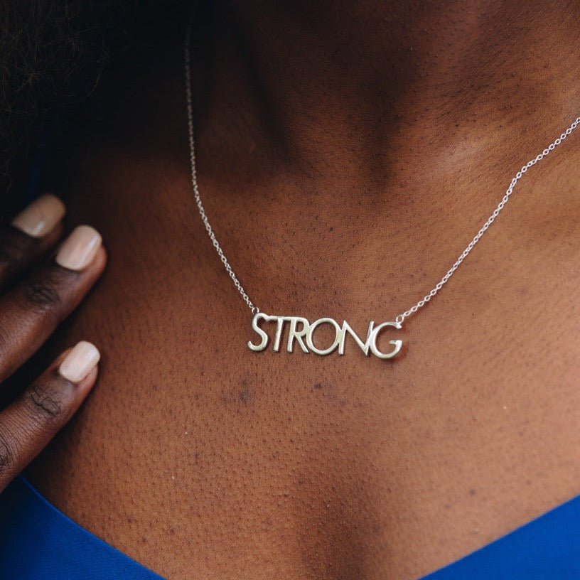 Sterling Silver (With Rhodium Protection)-STRONG Necklace