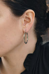 Sterling Silver (With Rhodium Protection)-I CHOOSE ME Hoop Earrings