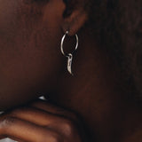 CLAWS OUT Hoop Earrings With Claw Charm